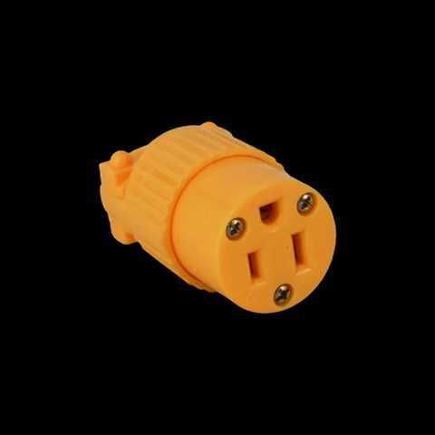 TOMACORRIENTE POLARIZADO AMARILLO 15A 125V